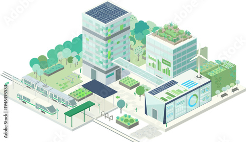 Isometric ESG Business Illustration