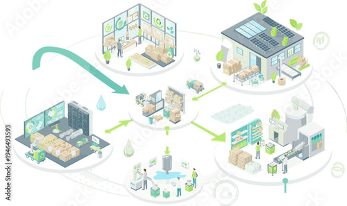 Isometric ESG Business Illustration