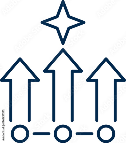 Strategic Alignment Line Icon