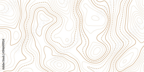 paper texture Imitation of a geographical map. Transparent PNG Topographic line map. 