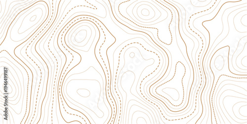 paper texture Imitation of a geographical map. Transparent PNG Topographic line map. 