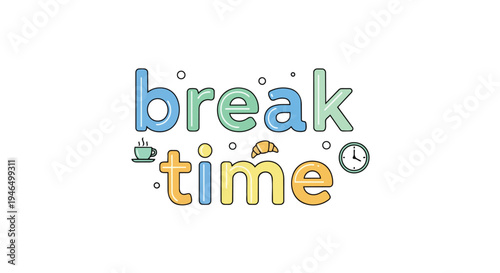 Vibrant vector illustration symbolizing a refreshing pause from daily routines, perfect for coffee breaks and moments of relaxation with delightful