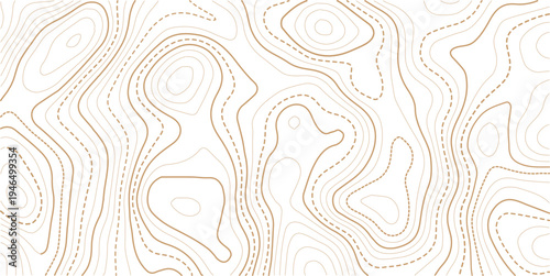 paper texture Imitation of a geographical map. Transparent PNG Topographic line map. 