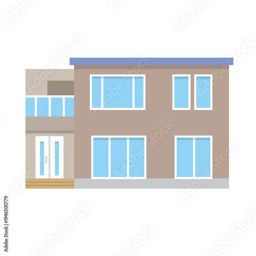 一軒家の住宅イラスト