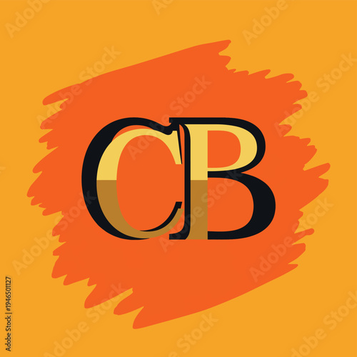 CB Monogram on an Orange Background