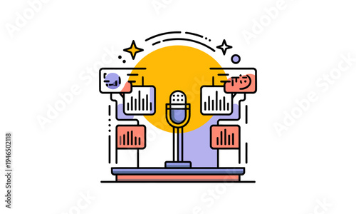 Digital Marketing and Analytics Concept Illustration