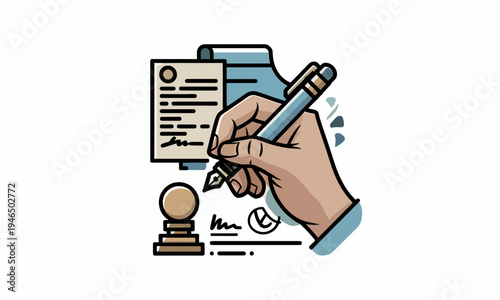 Signing Contract Illustration