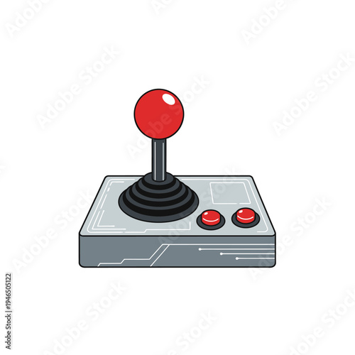 Retro arcade joystick game controller.