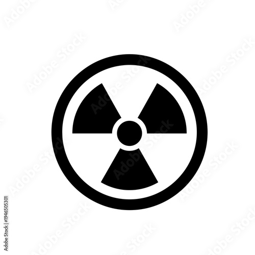 Radioactive symbol on white background.