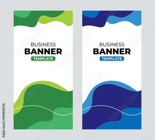 Set of Abstract Vertical Business Banner Template. Modern Design Banner, Flyer, Cover, Brochure for Professional.
