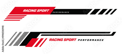 Sport racing stripes car stickers racing decals tuning race car stickers isolated background