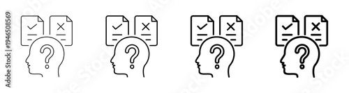 Hypothesis and Scientific Method Icon Line art Vector Illustration