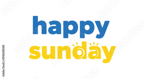 A visually appealing graphic showcasing a cheerful greeting in bold blue and sunny yellow hues, perfectly designed to spread weekend positivity and