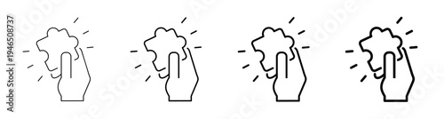 Solution and Final Puzzle Piece Icon Line art Vector Illustration