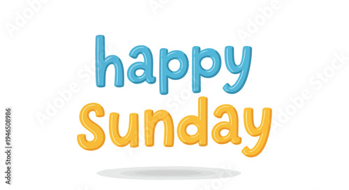 A vibrant and cheerful graphic expressing warm wishes for a happy Sunday, perfect for digital greetings and social media posts