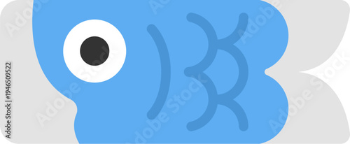 鯉のぼりの子鯉のアイコンのイラスト