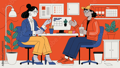 Professional doctor consulting patient in modern clinic, healthcare and medical service concept.