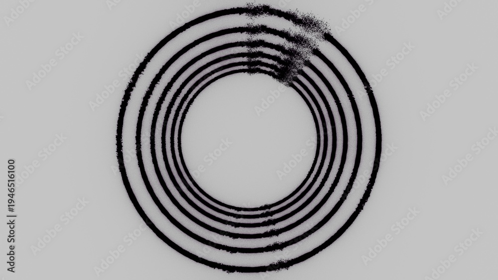Fototapeta premium Abstract Circular Pattern Design Circular Pattern Design Black And White Modern Art Geometric Concentric Circles Texture. Concept featuring circular pattern, design, black and white, modern art, ge...