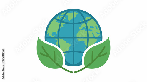The Earth is cradled by green leaves symbolizing eco friendly practices globally outdoors.