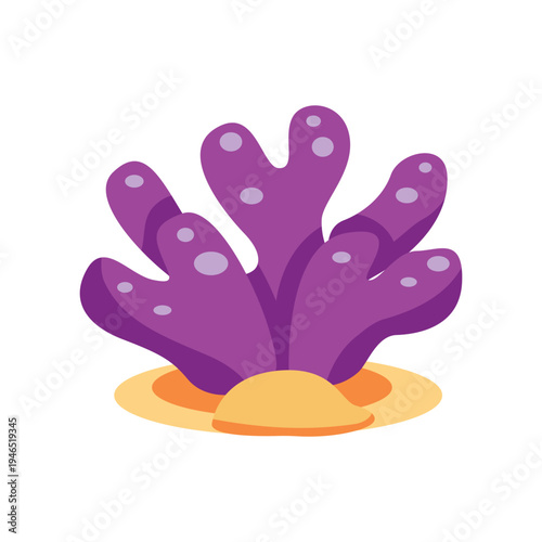 Purple Coral Reef Vector Illustration
