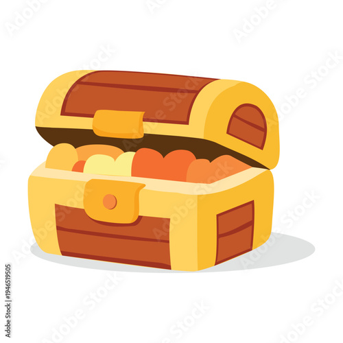 Underwater Treasure Chest Vector Illustration