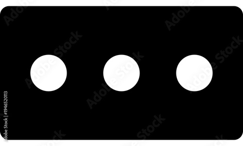 Minimal cleaning sponge icon with three circular holes