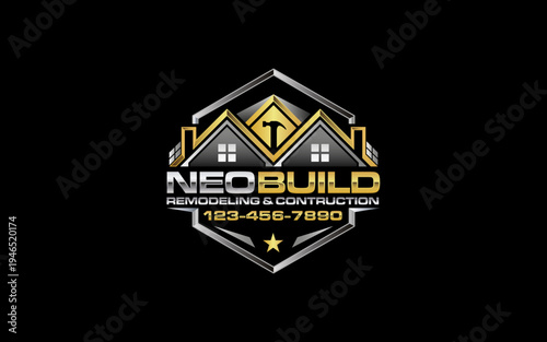 Illustration vector graphic of remodeling and construction, home repair and Building renovation logo design template