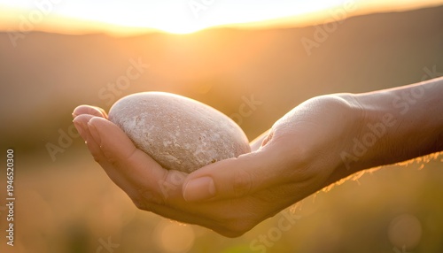 Somatic Healing with stone in hand
