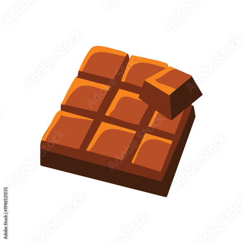 Chocolate Bar Sweet Dessert Vector Illustration
