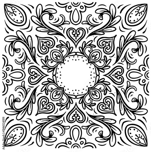 unique and classic motif design with connecting patterns