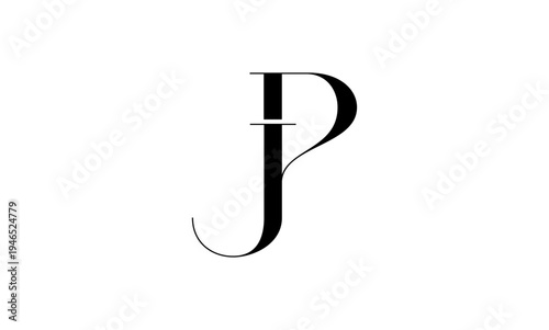 PJ initial letter logo or PJ monogram