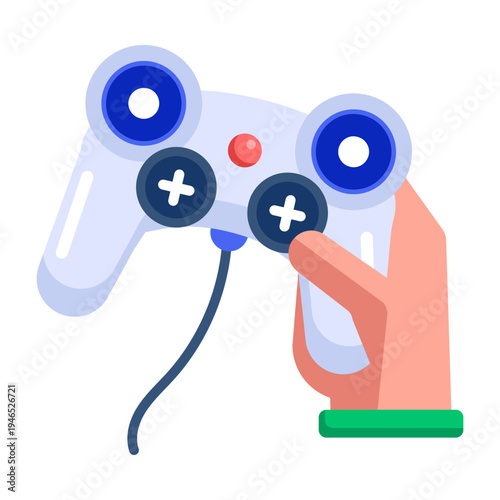 A flat style icon of a joypad