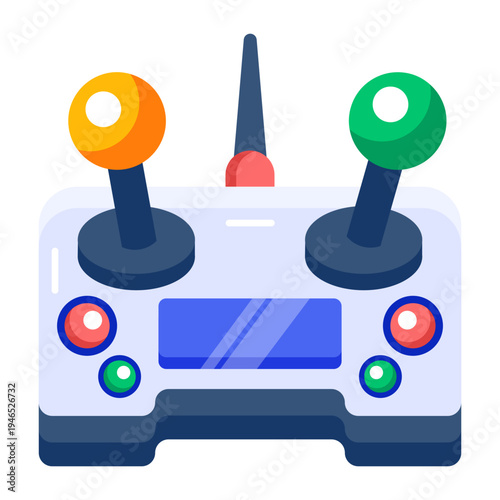 An icon showing a game controller designed in flat style