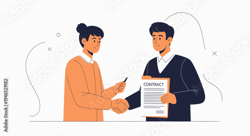 Businessmen shaking hands over contract, agreement, partnership, deal, success, teamwork