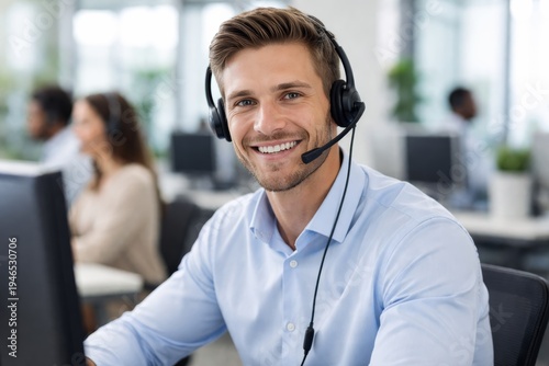 Wallpaper Mural Confident Salesperson Communicates. Selfassured Male Sales Representative Successfully Closes Deal While Monitoring Customer Relationship Metrics And Engaging Positively Torontodigital.ca