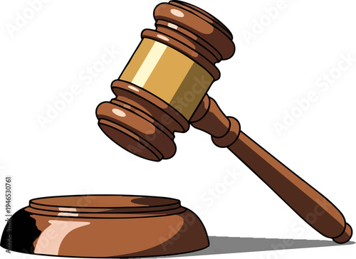 Gavel and Sound Block Isolated