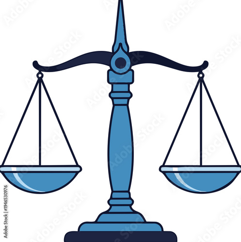 Scales of Justice Icon Illustration