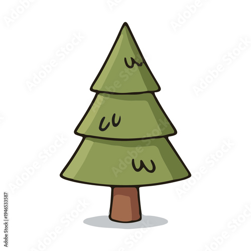 Cartoon Pine Tree Illustration
