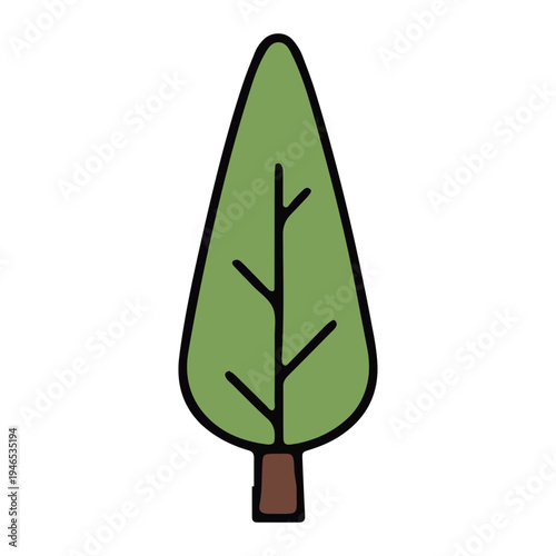 Simple Stylized Tree Icon