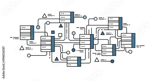 Complex flowchart with boxes and symbols.