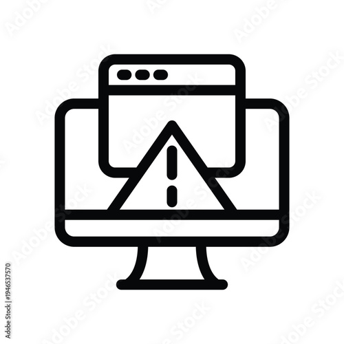 computer error line icon illustration vector graphic.eps