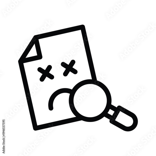 page not found line icon illustration vector graphic.eps