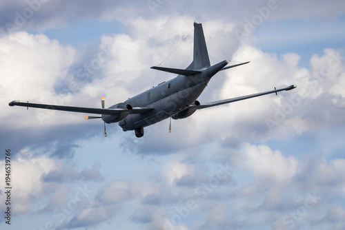 A military transport plane delivers fuel and ammunition for a military operation in the Persian Gulf.