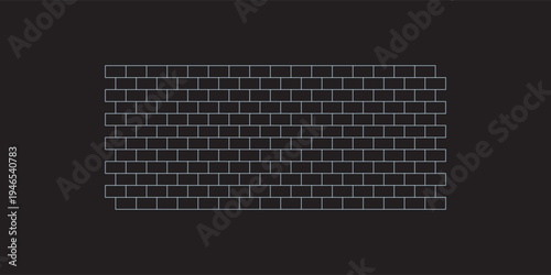 Abstract bathroom wall and floor brick wall texture background. black brick texture of the wall with masonry Bricks laid in rows background.