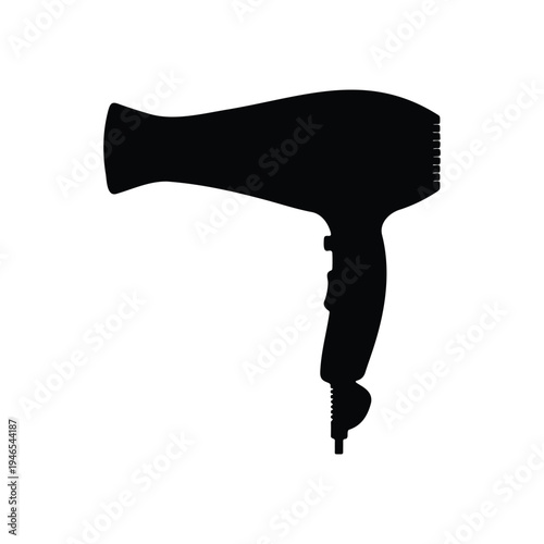 Hair dryer silhouette icon vector flat design
