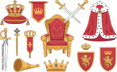 Kids Jumping on Trampoline Vector Set with Children Playing on Bounce Equipment Isolated Cartoon Collection