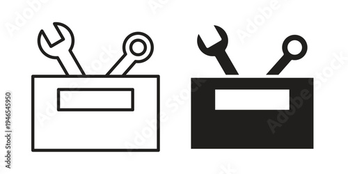 Toolbox icon vector isolated on white background. Simple icon set.