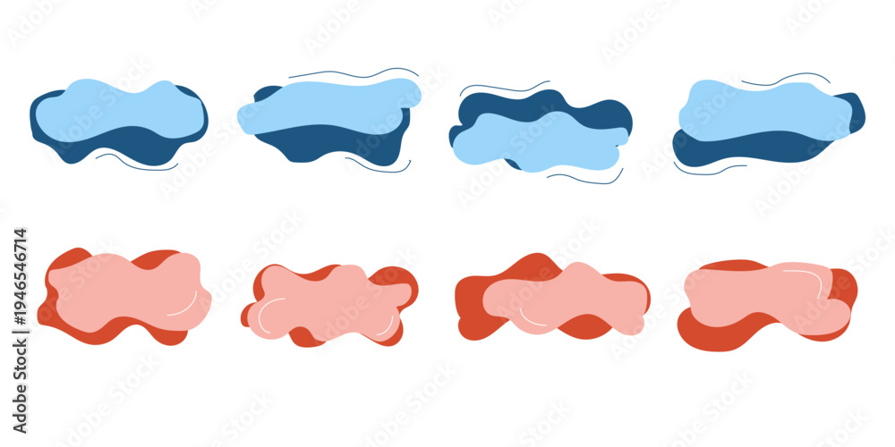 Fototapeta premium Blob Text Box Vector Collection. Vektor illustration modern. eps 10