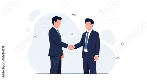 Two businessmen shaking hands, agreement, partnership, business deal, success, teamwork