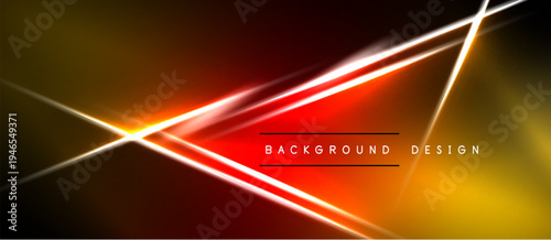 Abstract vibrant background. Diagonal lines intersect, creating dynamic visual effect. Warm colors dominate, with black borders.